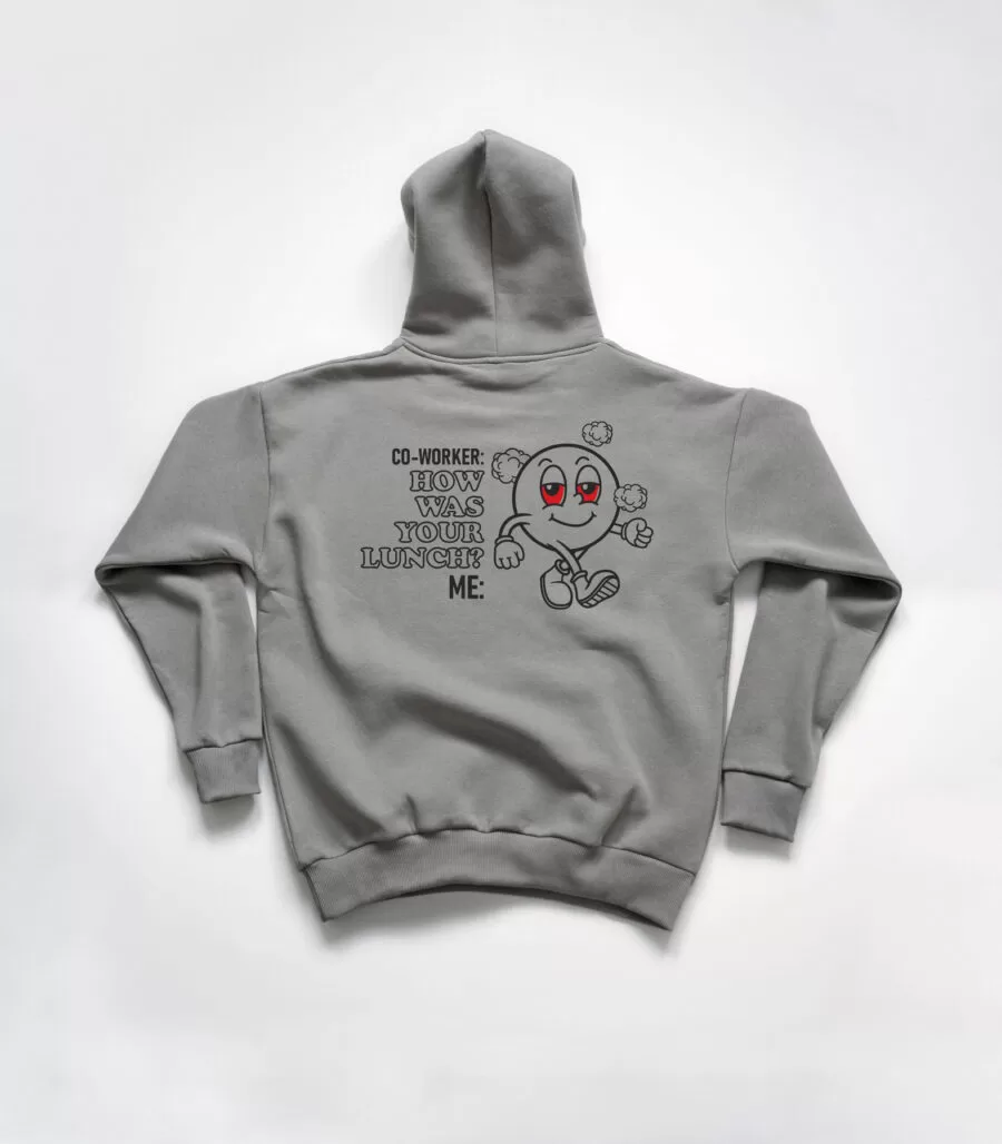 Lunch Break / Oversized Hoodie Hay Aksi Şeytan